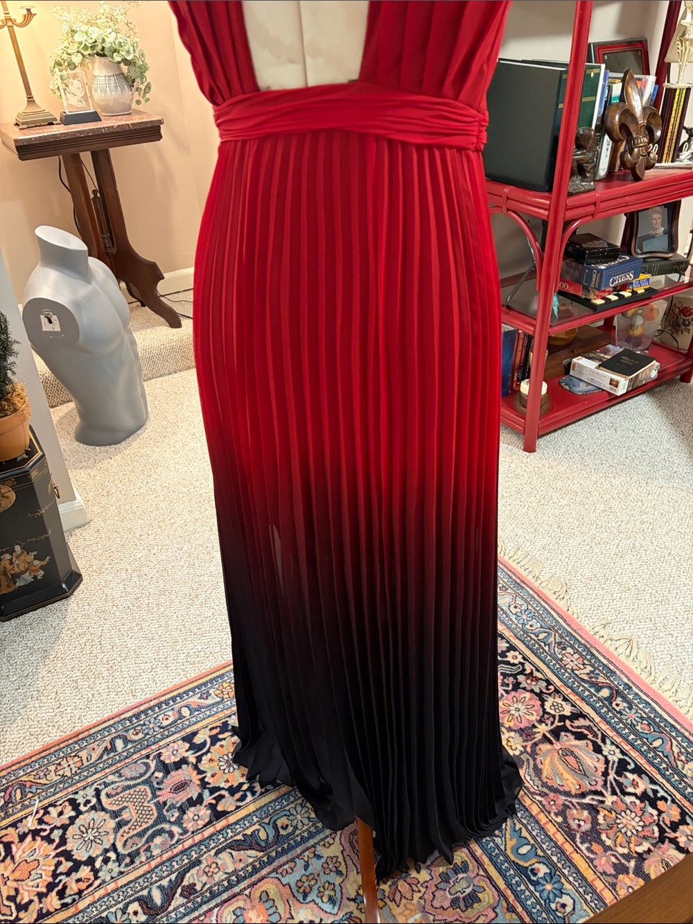 Never-Worn Reiss Maxi Dress in Burgundy Perfect for Fall Wedding size 6 - Picture 5 of 7